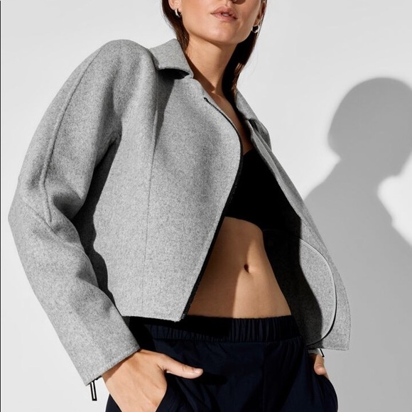 Carbon38 Jackets & Blazers - Carbon38 Dion Lee Asymmetric Wool Biker Jacket